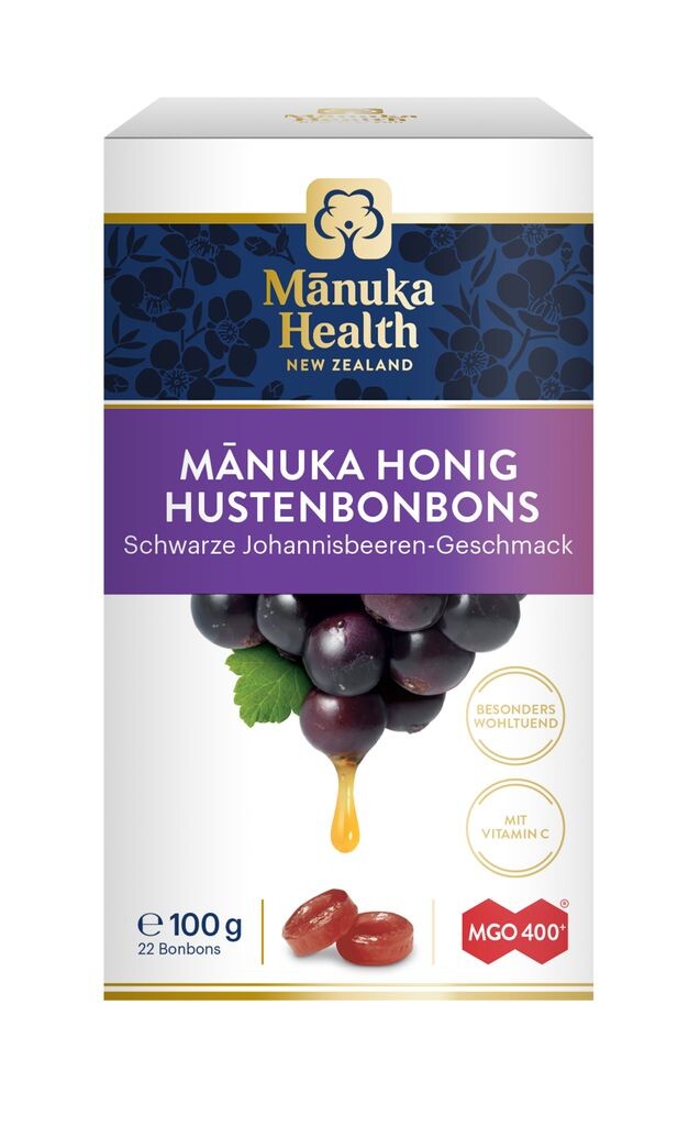 

Манука MGO 400+ леденцы из черной смородины - Manuka Health - 100г