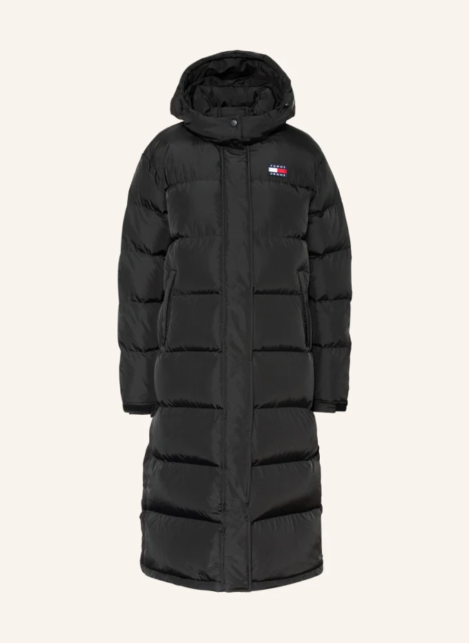 

Пуховик со съемным капюшоном Tommy Jeans, черный