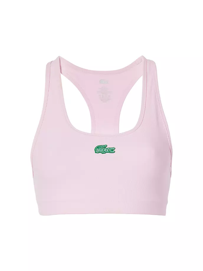 

Вязаный спортивный бюстгальтер Bandier Lacoste X Bandier, розовый