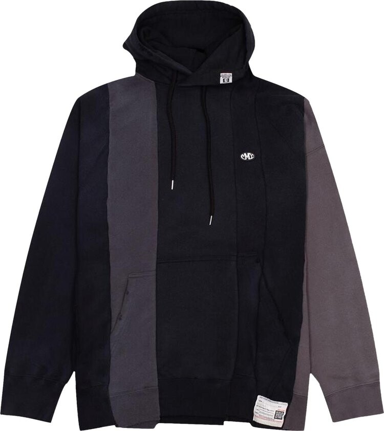 

Худи Maison Mihara Yasuhiro Vertical Switching 'Black', черный