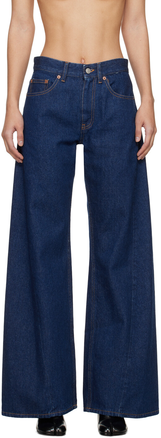 

Джинсы цвета индиго с 5 карманами Mm6 Maison Margiela, цвет Indigo