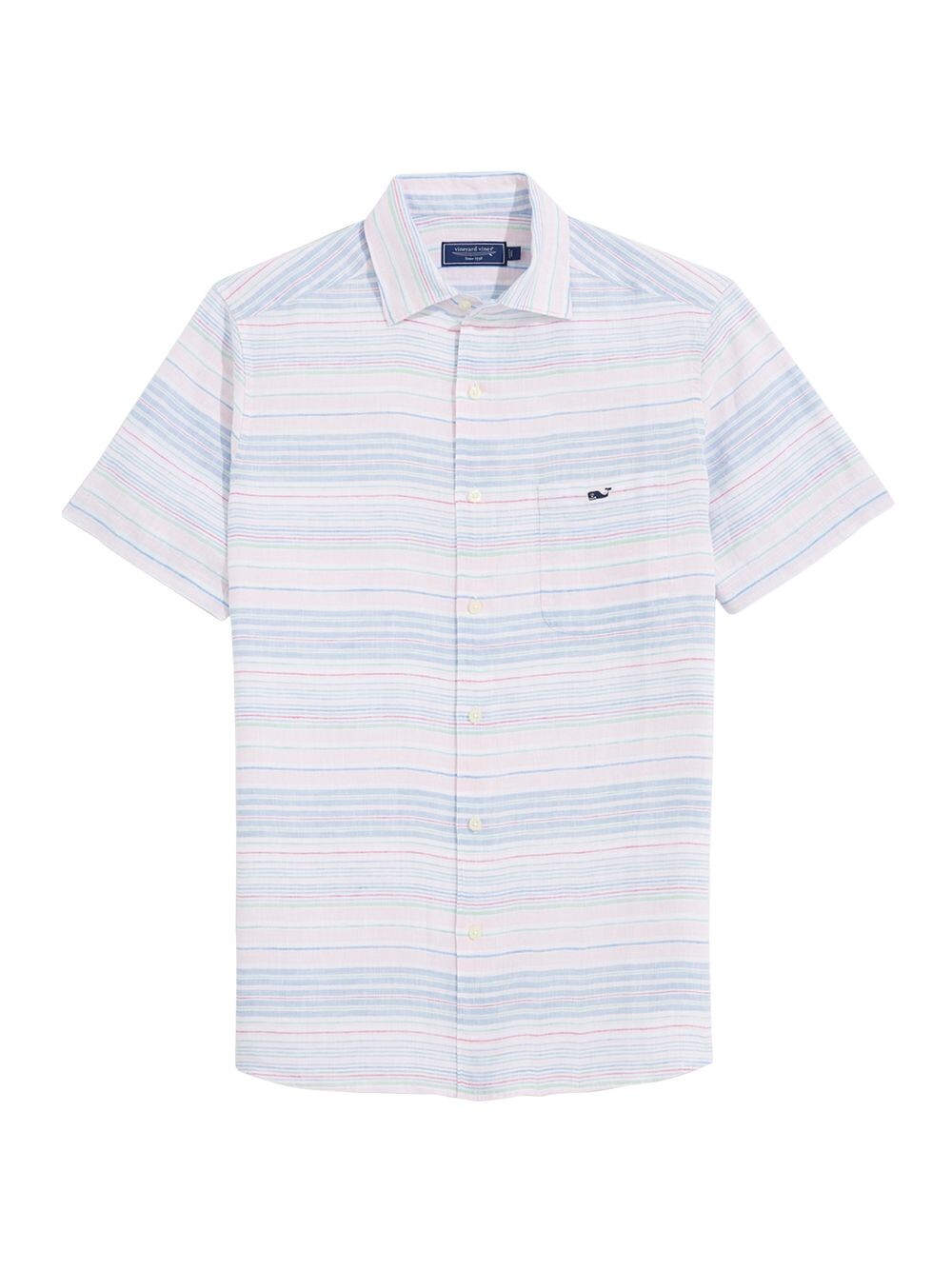 

Полосатая льняная рубашка Vineyard Vines, розовый
