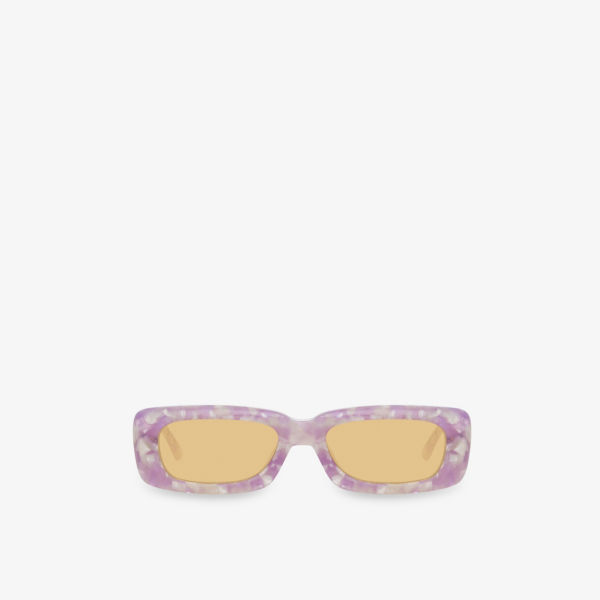 Солнцезащитные очки Attico x Linda Farrow Marfa в прямоугольной оправе из ацетата ацетата Linda Farrow, фиолетовый