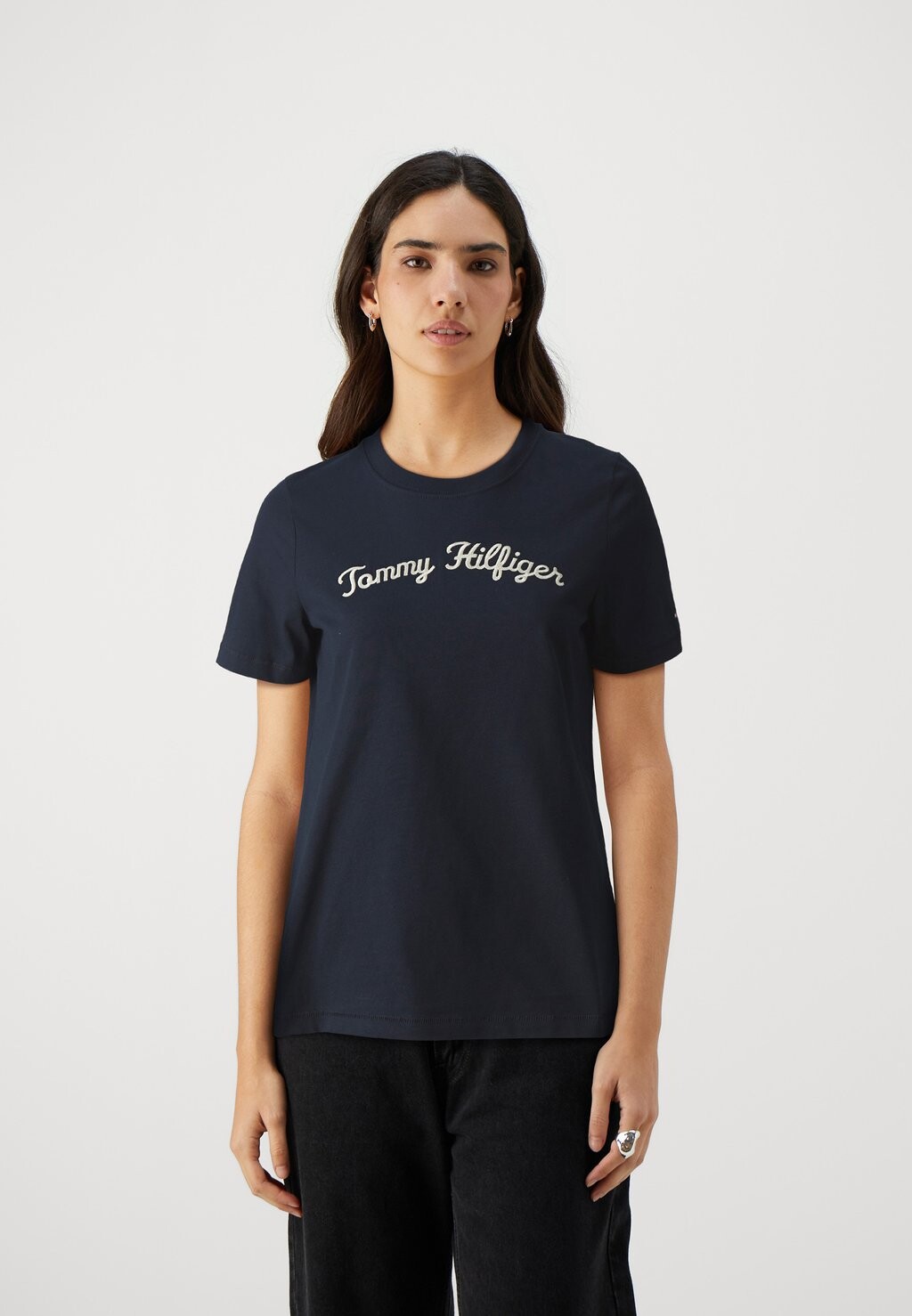 

Футболка с принтом Reg Script C-Nk Ss Tommy Hilfiger, темно-синий