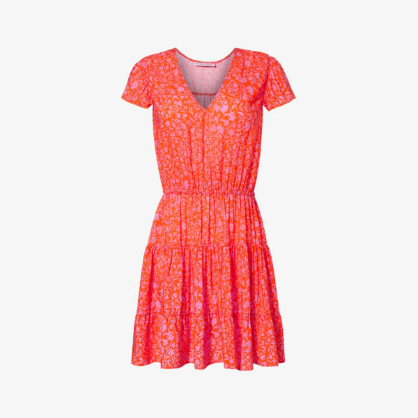 Ярусное тканое платье мини limpopo Heidi Klein, цвет prt фотографии