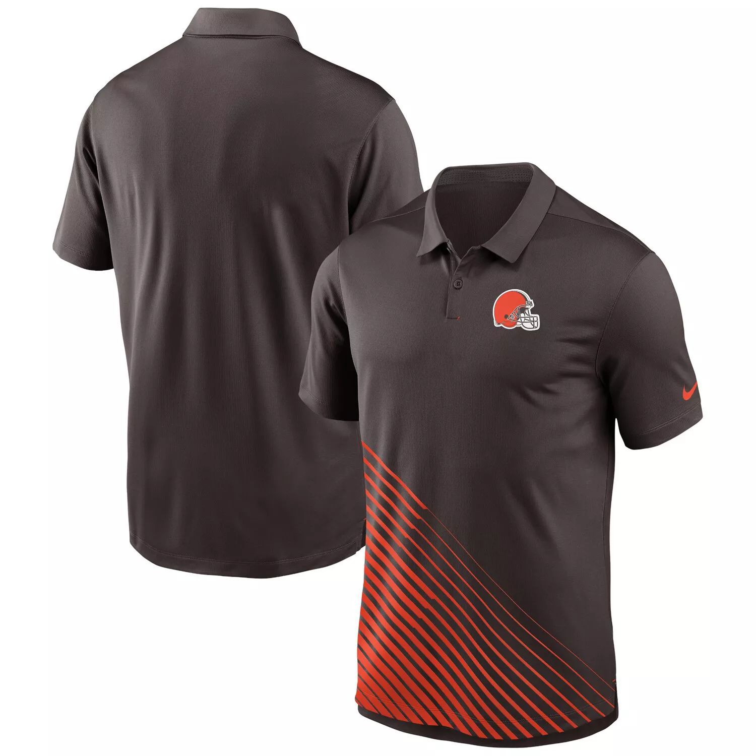 Мужская коричневая футболка-поло Cleveland Browns Vapor Performance Nike