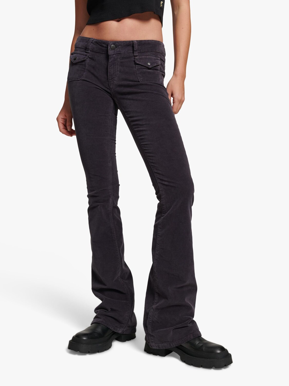 

Бархатные расклешенные джинсы Superdry с низкой посадкой, Nine Iron