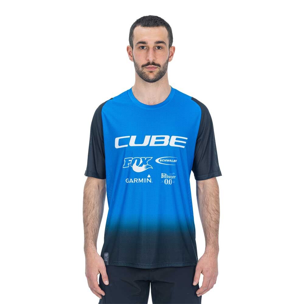 

Мотоджерси с коротким рукавом Cube Vertex X Action Team, синий