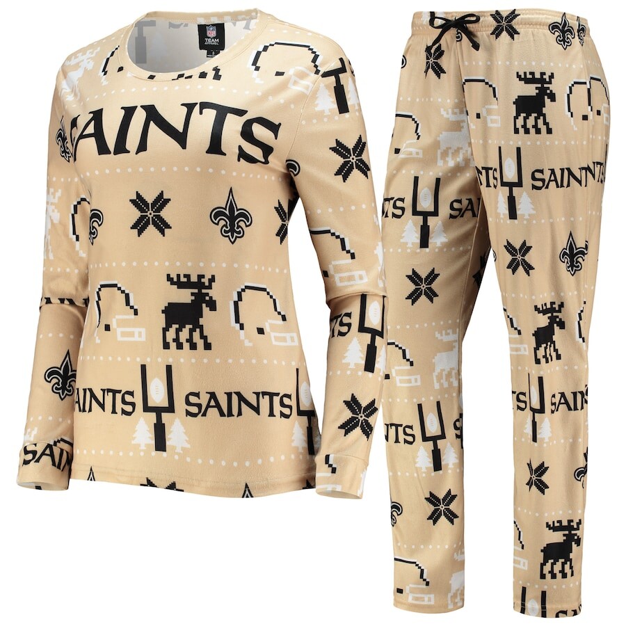

Пижамный комплект FOCO New Orleans Saints, золотой