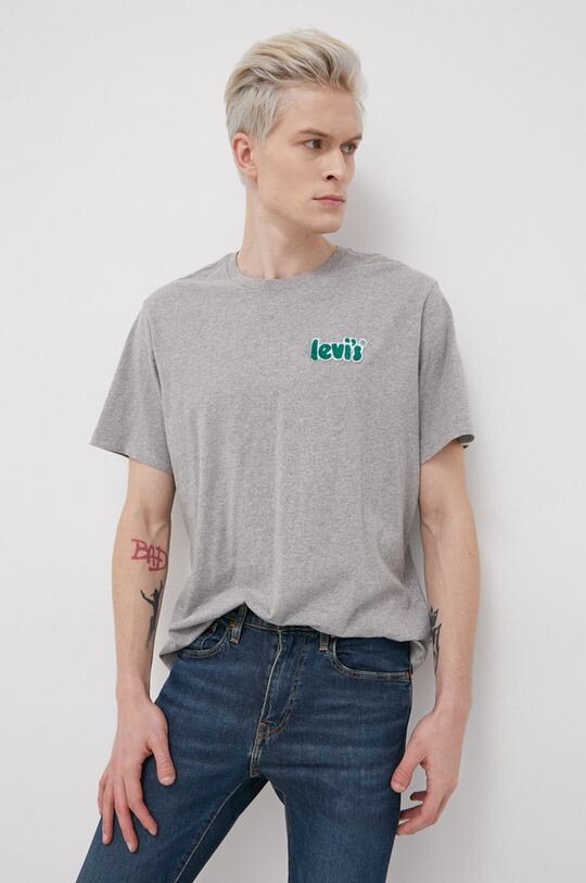 

Хлопковая футболка Levi's, серый