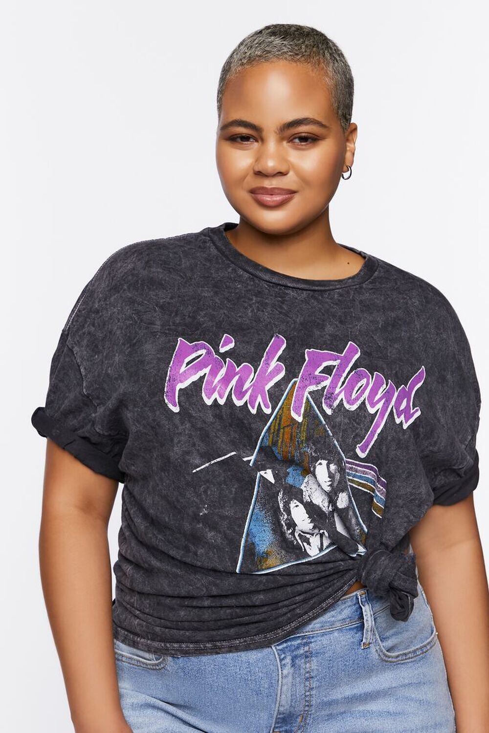 

Футболка размера плюс Pink Floyd с рисунком Forever 21, серый