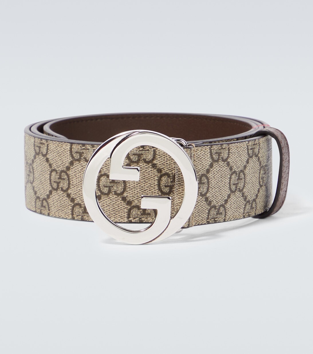 

Двусторонний кожаный ремень GG Supreme Gucci, разноцветный