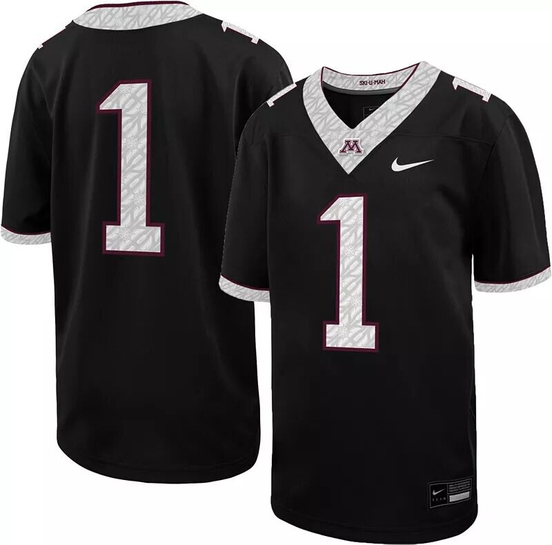 

Черная футбольная майка Nike Youth Minnesota Golden Gophers #1 Untouchable Game