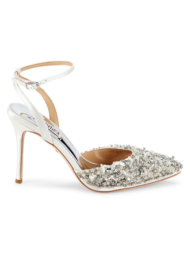 

Туфли Nicolitie с декорированным ремешком на щиколотке Badgley Mischka, белый