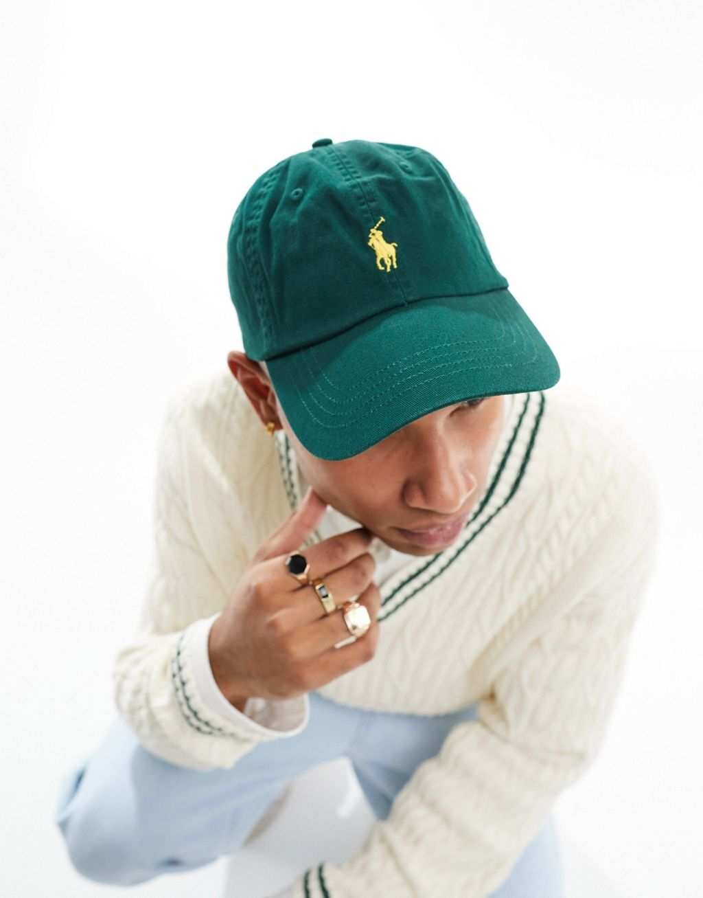 

Зеленая кепка с логотипом Polo Ralph Lauren