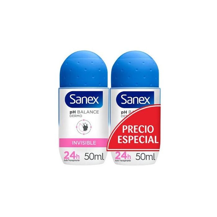 

Дезодорант Desodorante Roll On Dermo Invisible Sanex, 2 uds.