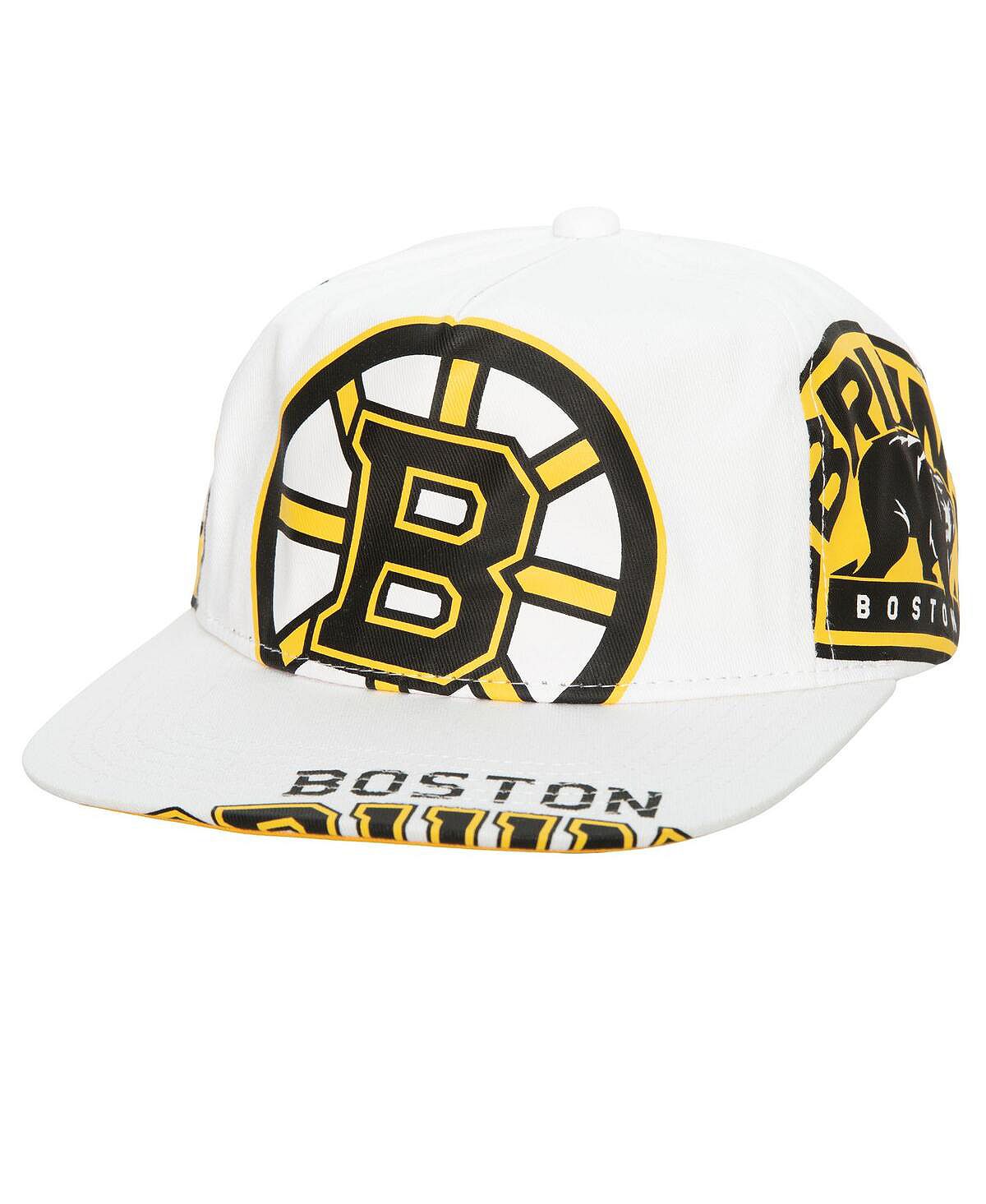 

Мужская белая кепка Boston Bruins In Your Face Snapback Deadstock Mitchell & Ness