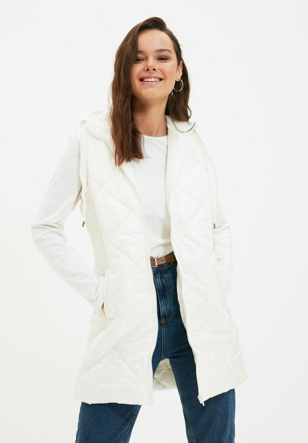 

Жилет Trendyol Modest, кремовый, Бежевый
