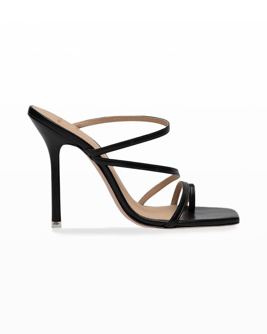 

Сандалии Cindy на шпильках с ремешками Black Suede Studio