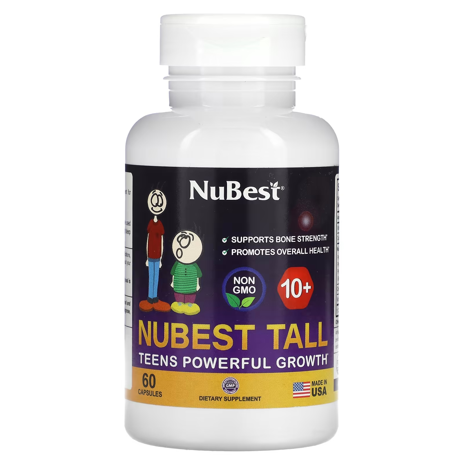 Пищевая добавка NuBest для здорового роста подростков, 60 капсул nubest коллаген премиального качества nubest улучшенное усвоение 90 капсул