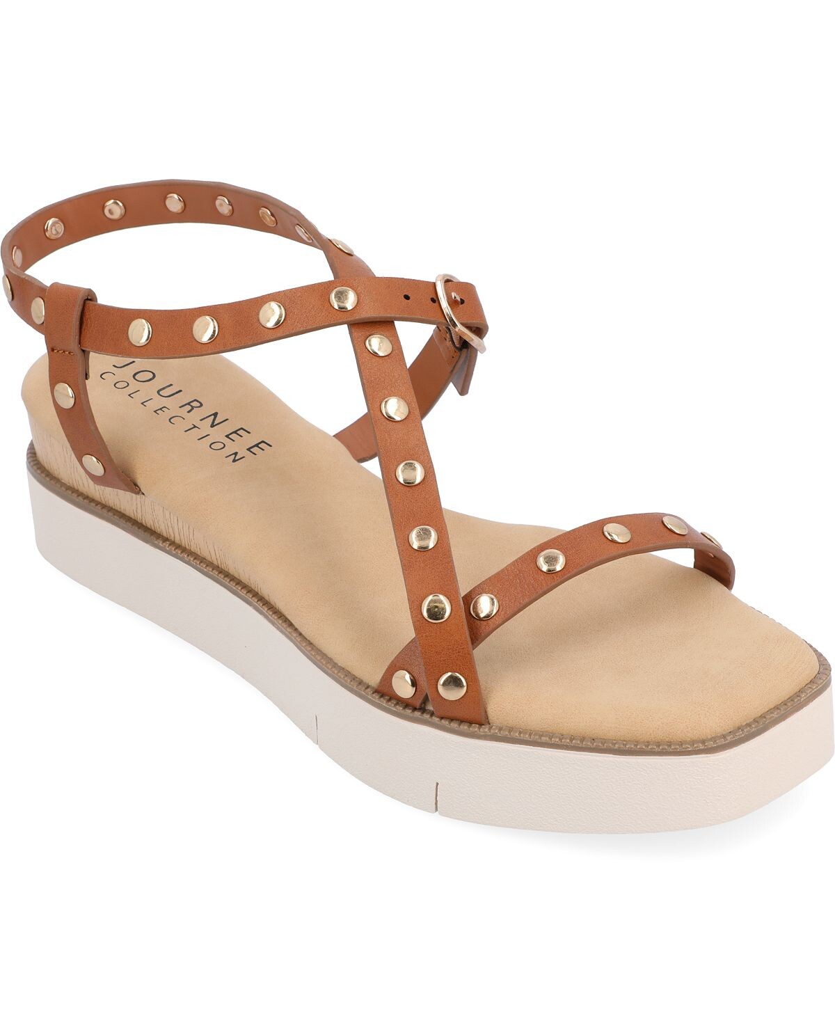 

Женские сандалии Lindsay на платформе с шипами Journee Collection, коричневый
