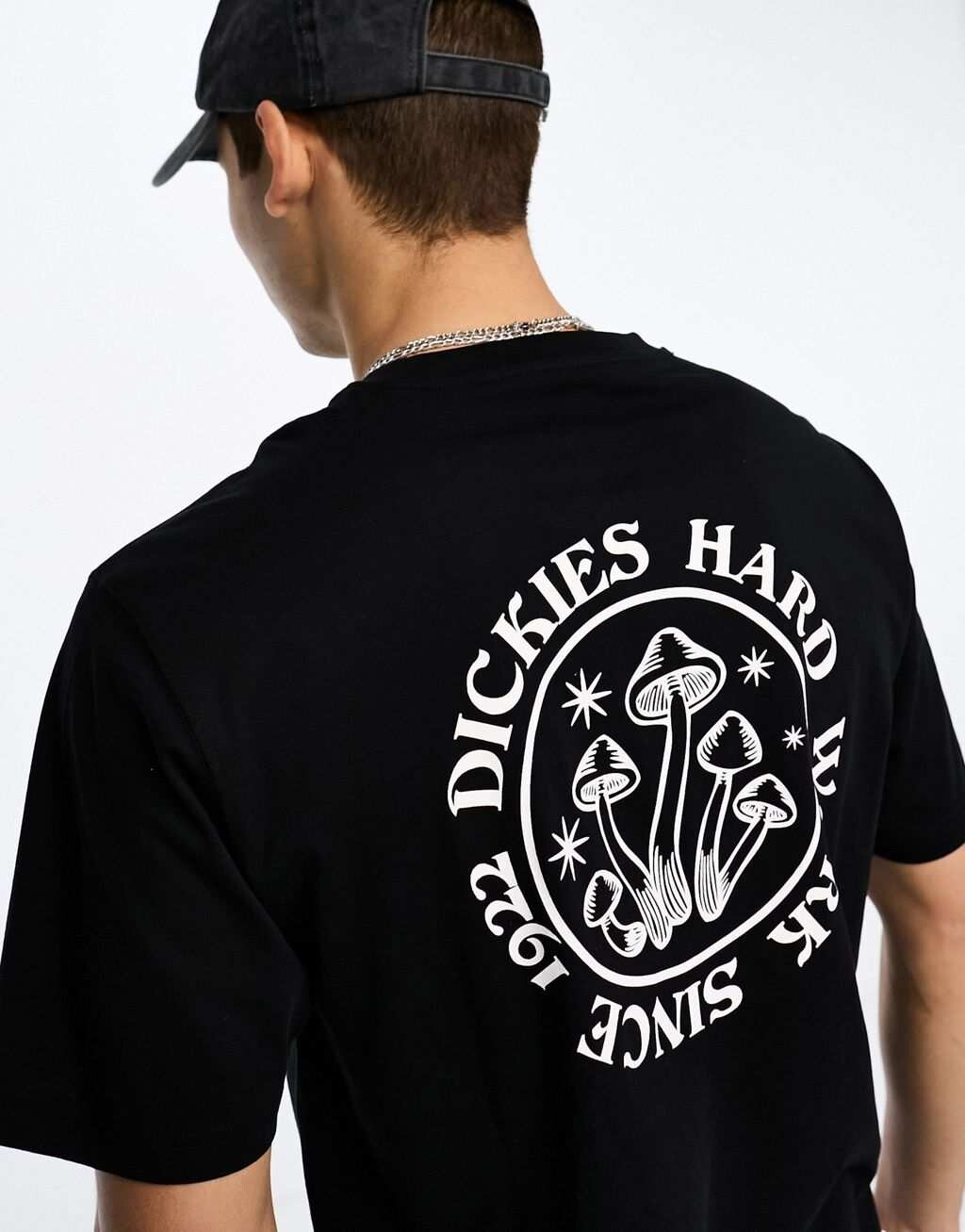 

Черная футболка с принтом на спине Dickies Bayside Gardens