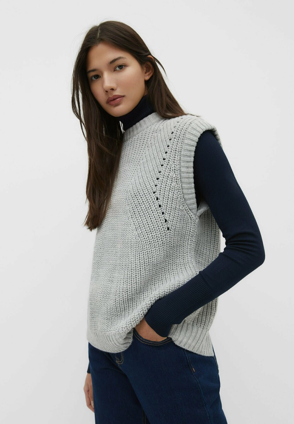 

Базовая футболка Open Back Stradivarius, цвет grey