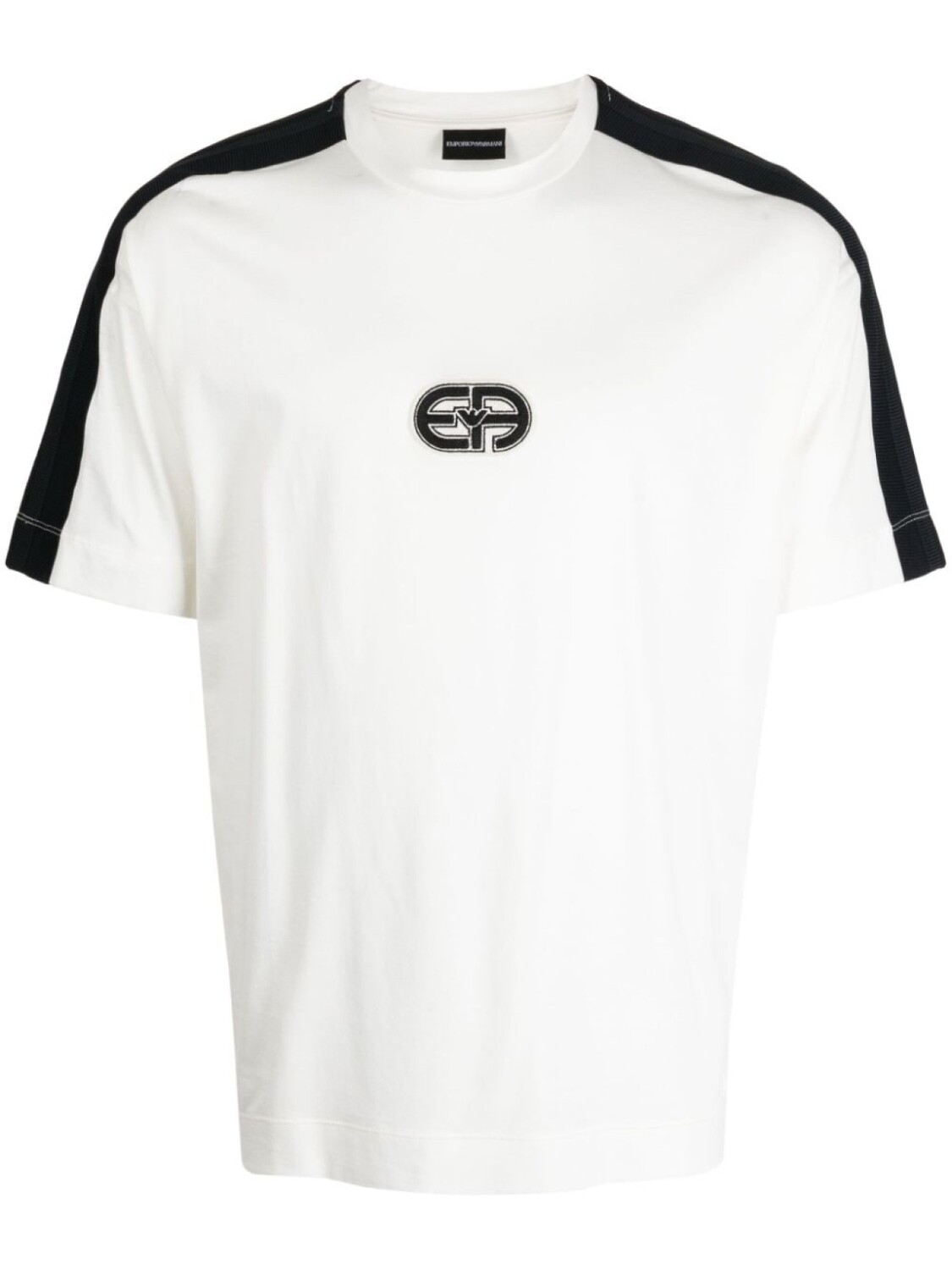 

Emporio Armani футболка в стиле колор-блок с логотипом, белый