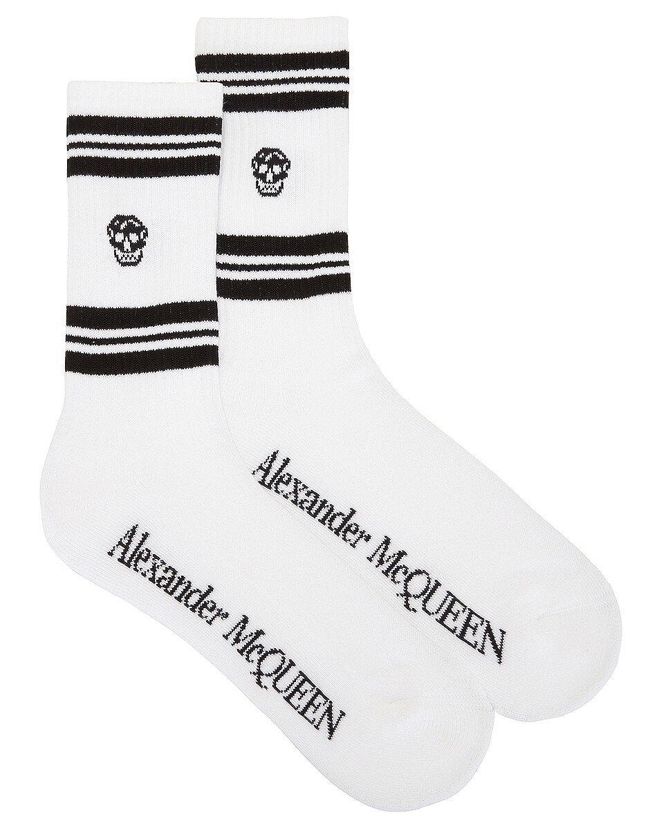

Носки Alexander Mcqueen Stripe, цвет White & Black