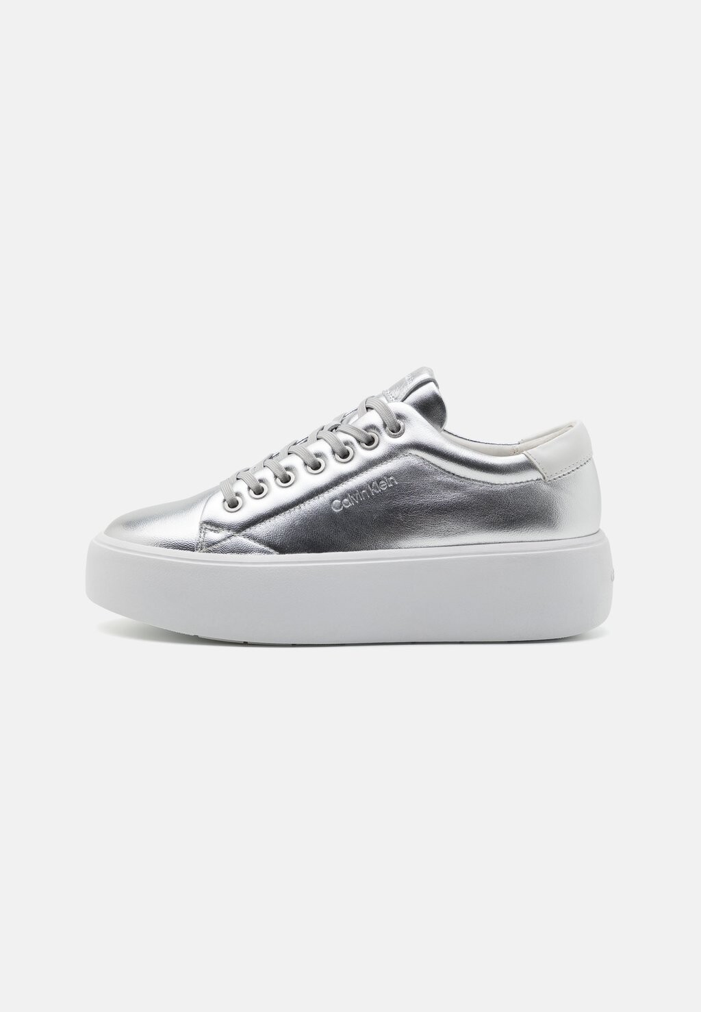 

Низкие кроссовки BUBBLE CUPSOLE LACE UP METALLIC Calvin Klein, серебристый