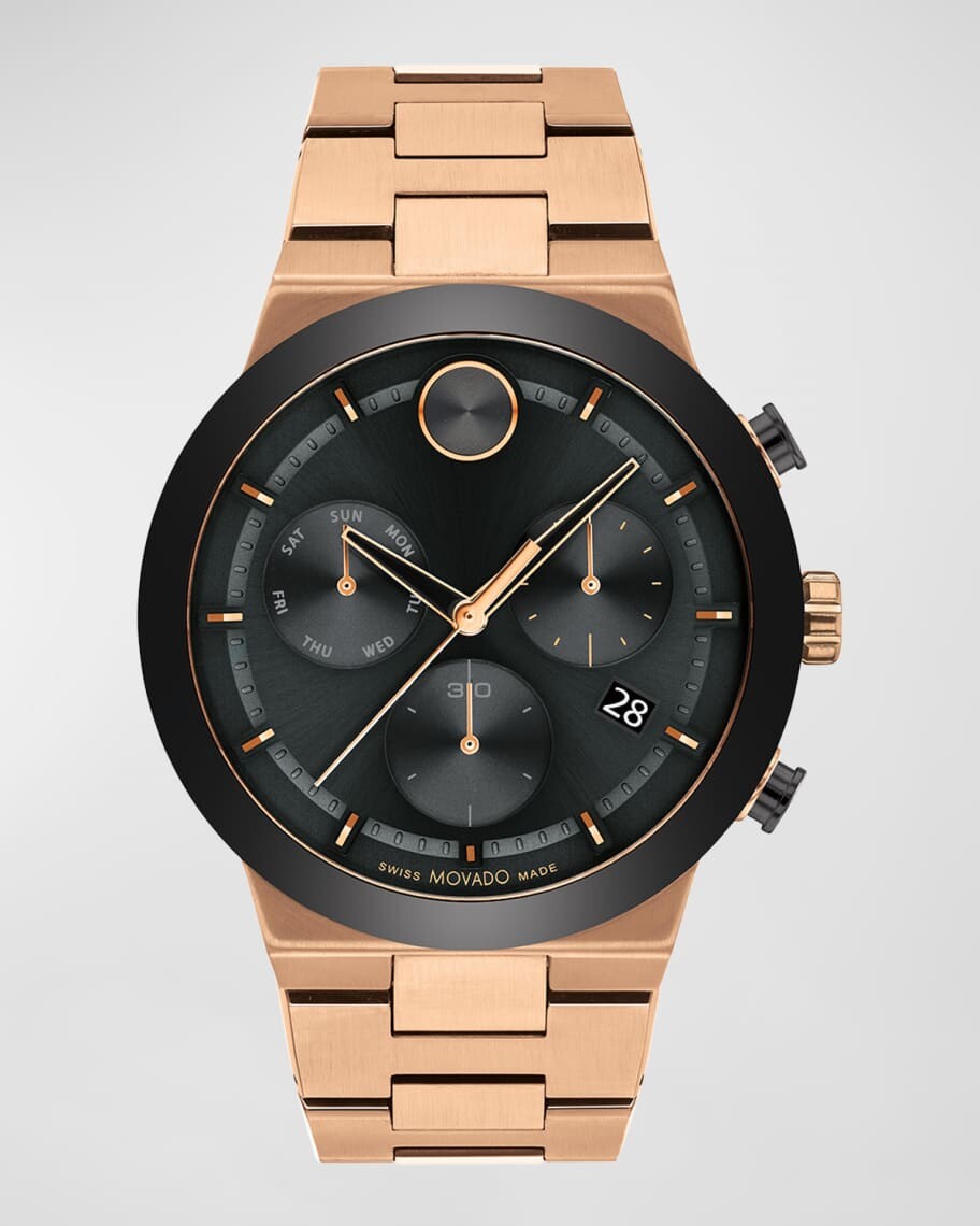 

Мужские часы Bold Fusion Chronograph IP с бронзовым браслетом, 44 мм Movado