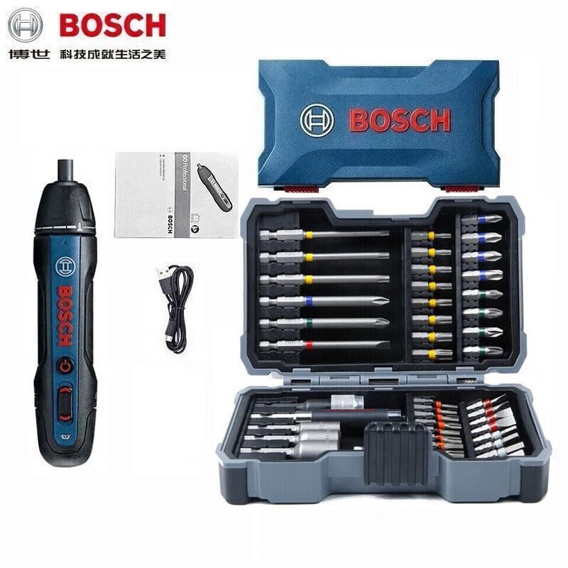 Отвертка электрическая Bosch GO2 с кейсом насадок