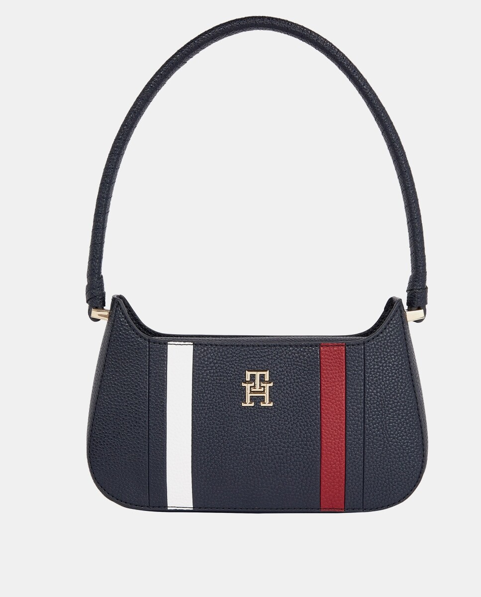 

Темно-синяя сумка через плечо с фирменными полосками Tommy Hilfiger, темно-синий