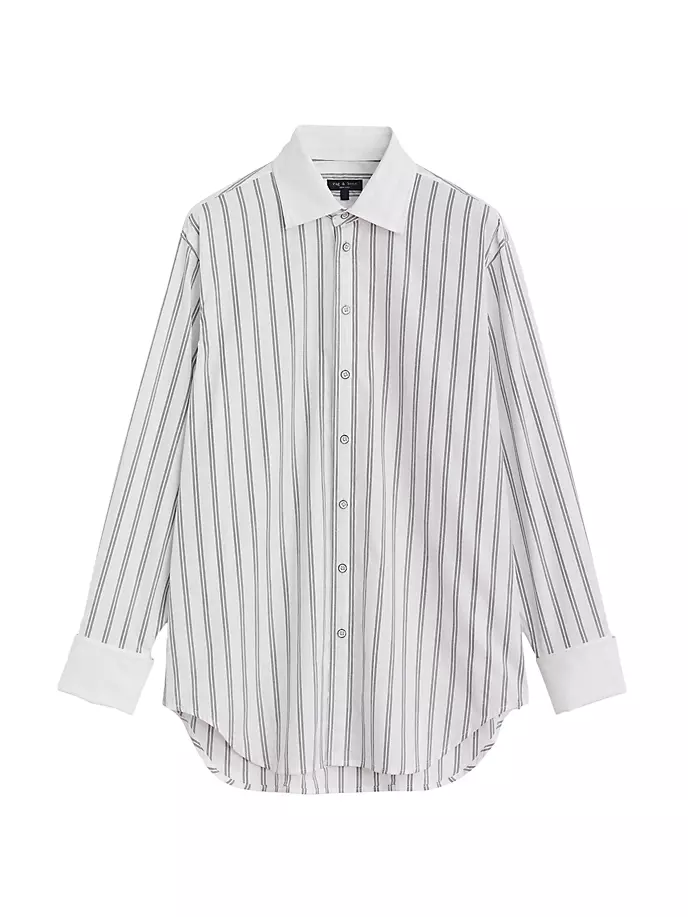 

Рубашка на пуговицах в полоску Diana Rag & Bone, цвет white stripe