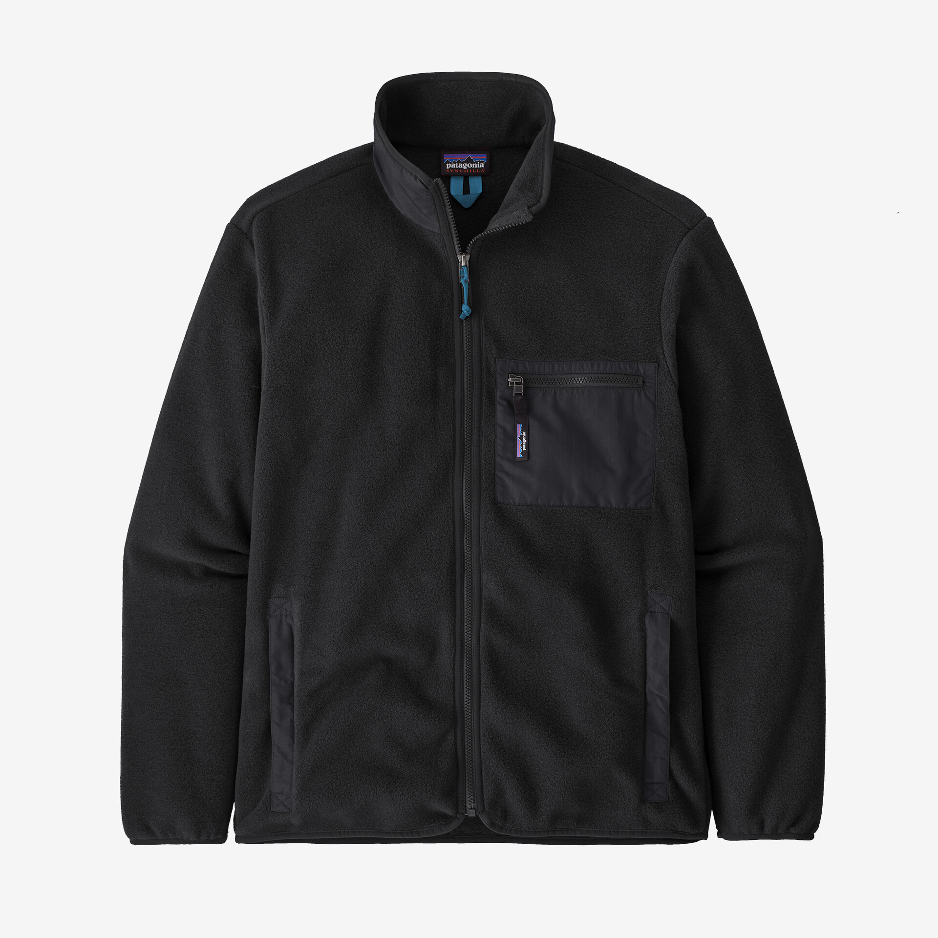 Мужская флисовая куртка Synchilla Patagonia, черный мужская флисовая куртка synchilla patagonia цвет obsidian plum
