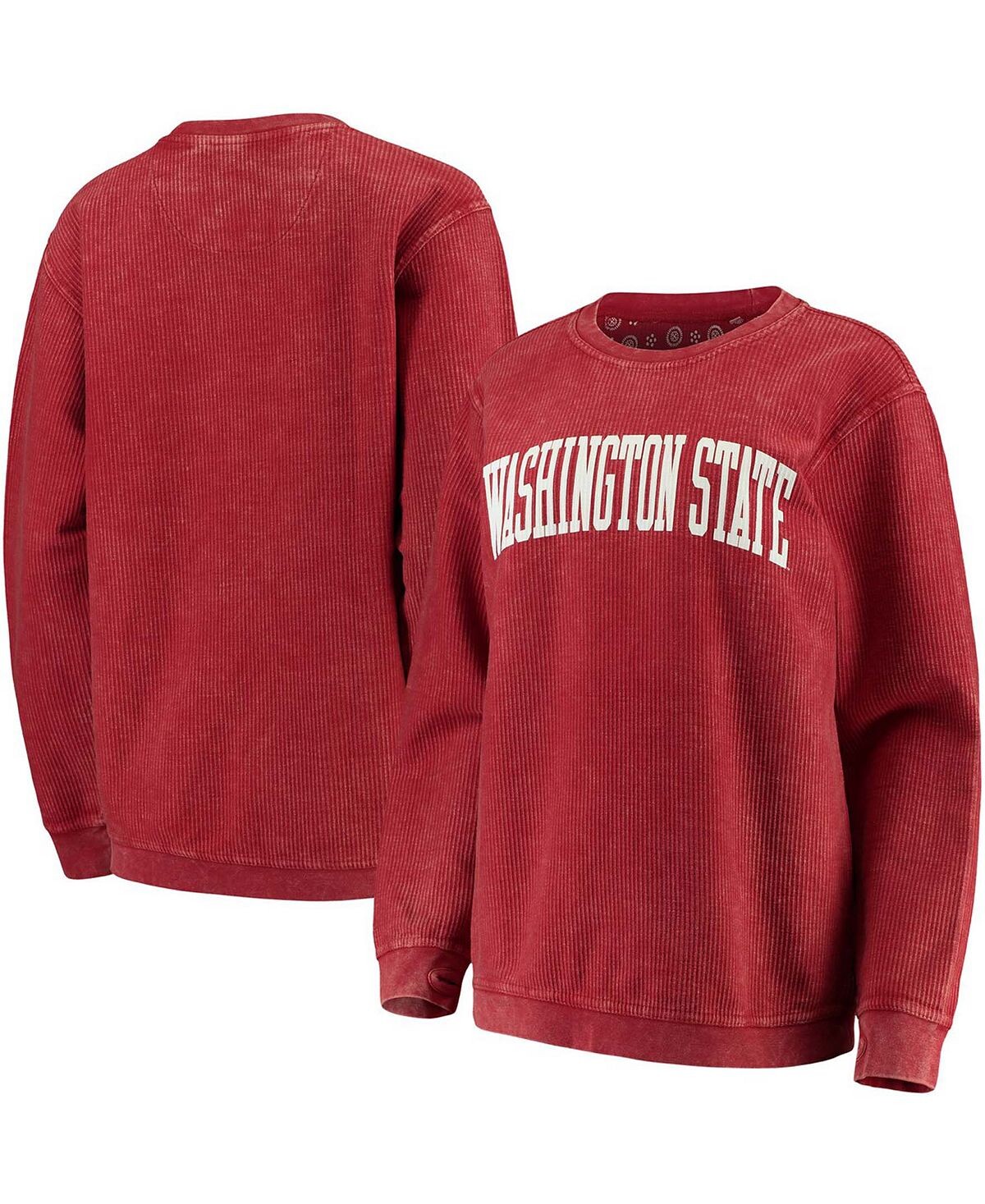 

Женский малиновый свитер Washington State Cougars с удобным шнурком в винтажном стиле, базовый пуловер с аркой Pressbox
