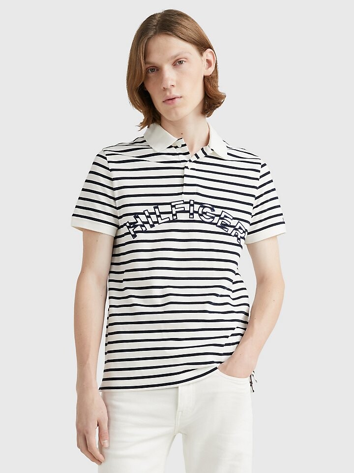 

Полосатая рубашка-поло Hilfiger стандартного кроя Tommy Hilfiger