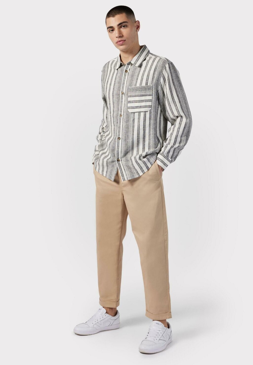 

Рубашка BLEND STRIPE LONG SLEEVE Chelsea Peers, кремовый