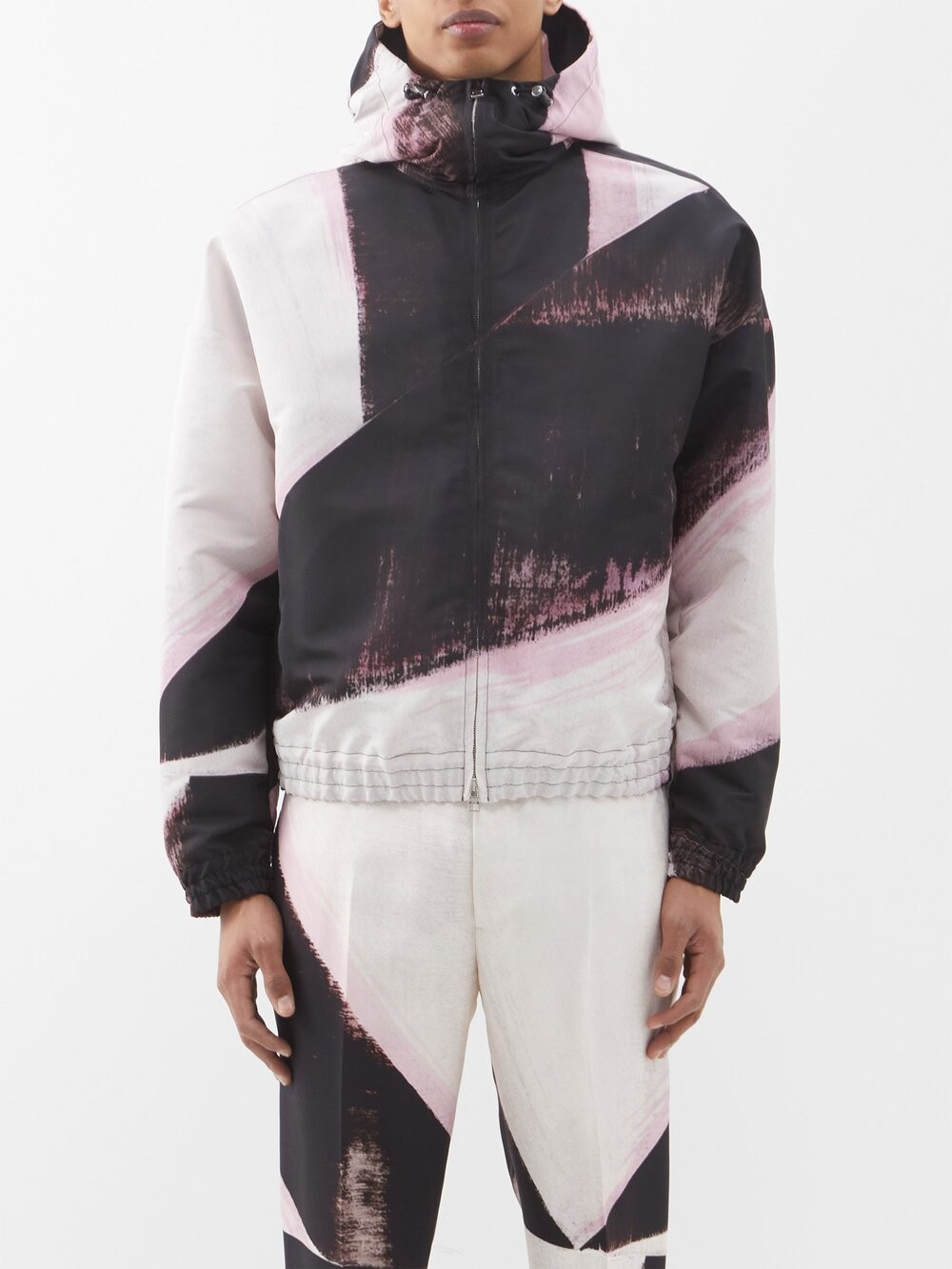 

Куртка double diamond с капюшоном Alexander McQueen, черный