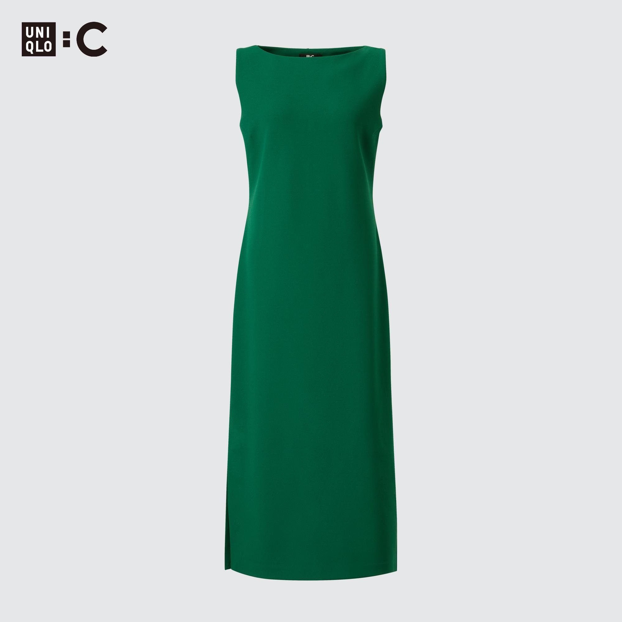 цена Платье Uniqlo из креп-джерси с короткими рукавами, зеленый