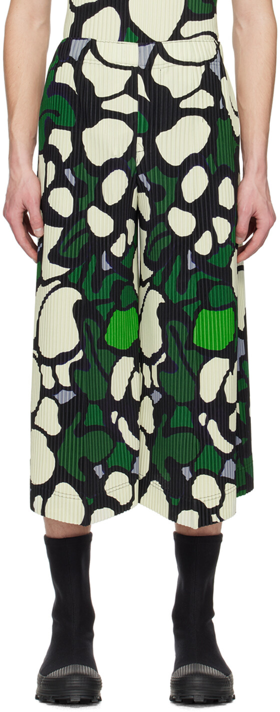 

Белоснежные брюки с принтом HOMME PLISSe ISSEY MIYAKE