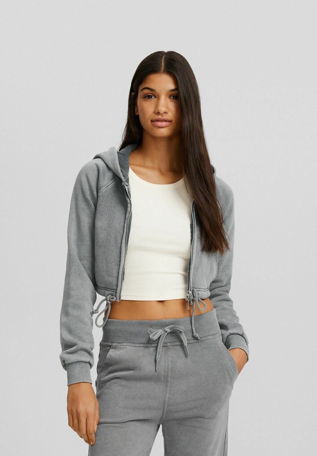 

Толстовка Bershka, цвет grey