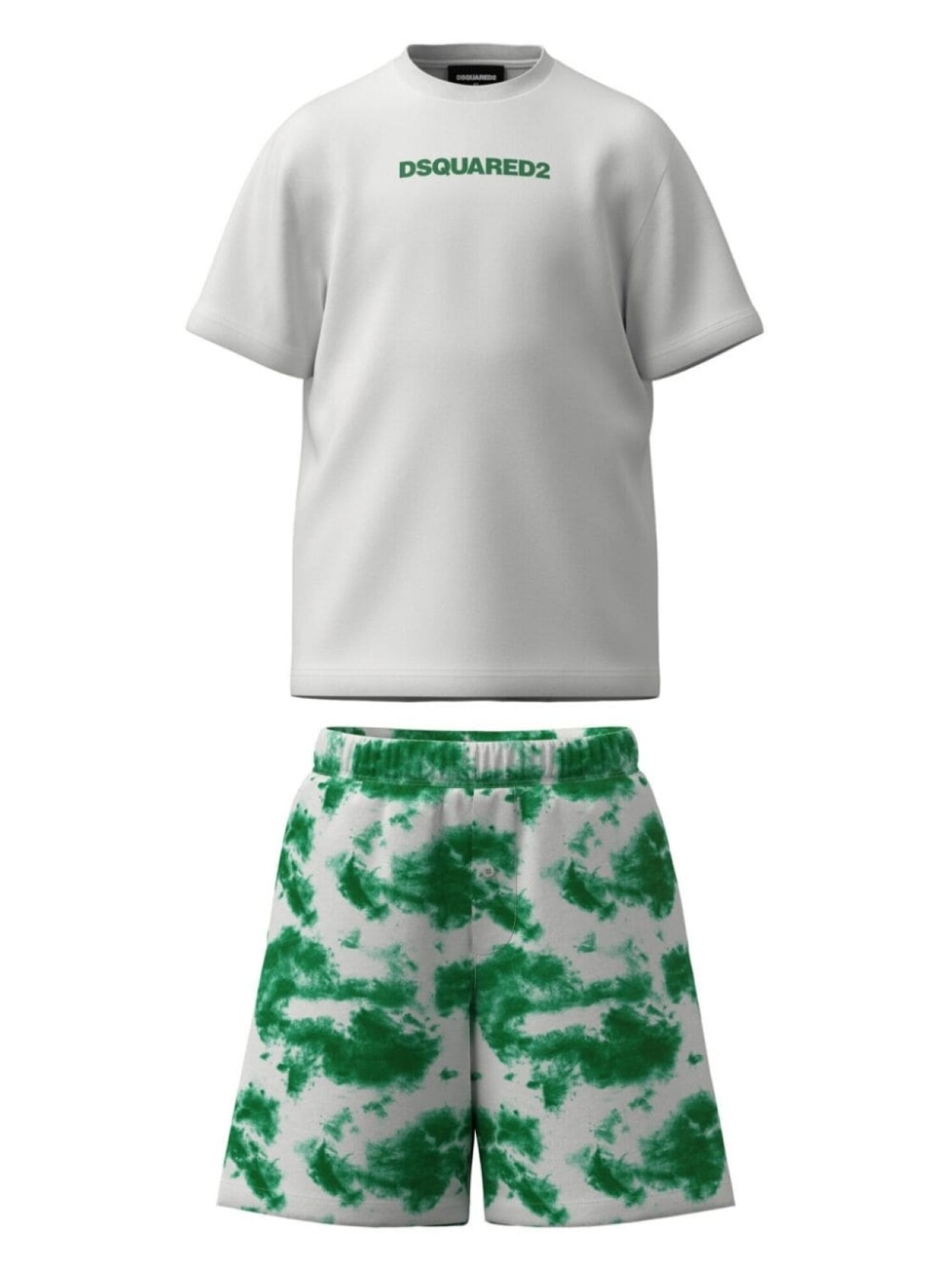 

Спортивный костюм с принтом тай-дай Dsquared2 Kids, белый