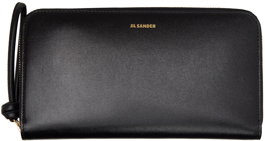 

Черный кошелек на молнии Jil Sander