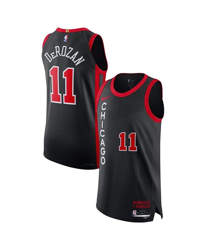

Мужская аутентичное джерси DeMar DeRozan Black Chicago Bulls 2023/24 — City Edition Nike, черный