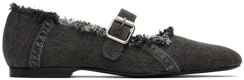 

Серые джинсовые балетки Acne Studios
