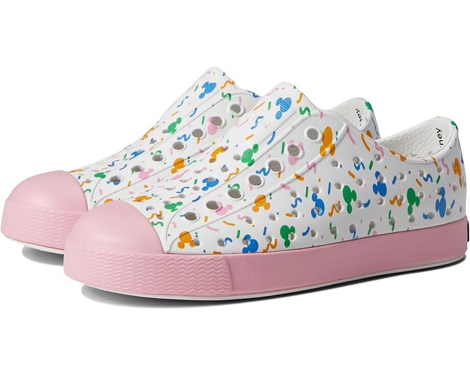 

Кроссовки Native Shoes Jefferson Disney Print, цвет Shell White/Princess Pink/Pastel Rad Confetti