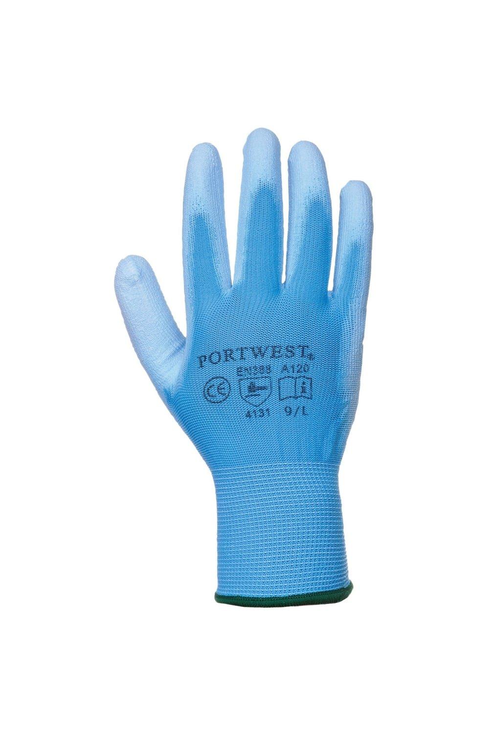Перчатки с полиуретановым покрытием ладони (A120) Спецодежда Portwest, синий средние черные перчатки трикотажные калибра 13 с полиэстеровым покрытием ладони и пальцы с открытой спиной loops черный