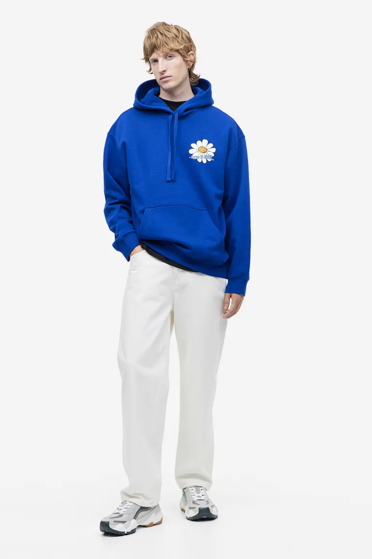 

Толстовка свободного кроя с принтом H&M, синий