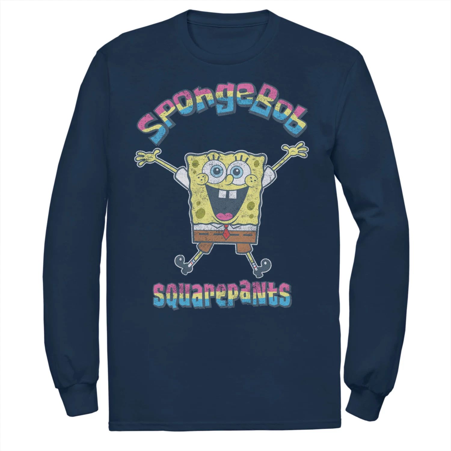 Мужская футболка с радужным логотипом Sponge Bob SquarePants Nickelodeon цена и фото